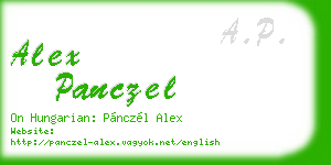 alex panczel business card