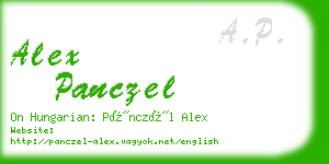 alex panczel business card